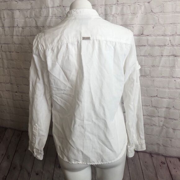 Columbia White Front Button-Up Shirt Size L - Picture 4 of 8